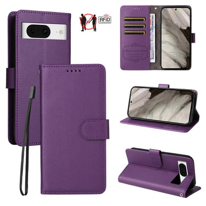 Litchi Texture RFID Blocking 3-Card Wallet Leather Phone Case, For Google Pixel 11 Pro XL, For Google Pixel 11 / Pixel 11 Pro, For Google Pixel 10a, For Google Pixel 9 Pro XL / 10 Pro XL, For Google Pixel 9 / 9 Pro / 10 / 10 Pro, For Google Pixel 9a   ...