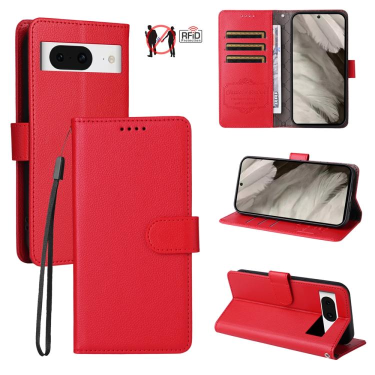 Litchi Texture RFID Blocking 3-Card Wallet Leather Phone Case, For Google Pixel 11 Pro XL, For Google Pixel 11 / Pixel 11 Pro, For Google Pixel 10a, For Google Pixel 9 Pro XL / 10 Pro XL, For Google Pixel 9 / 9 Pro / 10 / 10 Pro, For Google Pixel 9a   ...