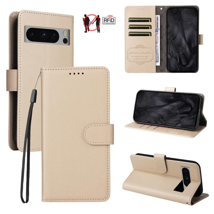 Litchi Texture RFID Blocking 3-Card Wallet Leather Phone Case, For Google Pixel 11 Pro XL, For Google Pixel 11 / Pixel 11 Pro, For Google Pixel 10a, For Google Pixel 9 Pro XL / 10 Pro XL, For Google Pixel 9 / 9 Pro / 10 / 10 Pro, For Google Pixel 9a   ...