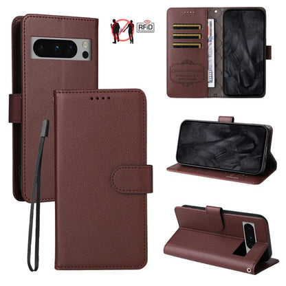 Litchi Texture RFID Blocking 3-Card Wallet Leather Phone Case, For Google Pixel 11 Pro XL, For Google Pixel 11 / Pixel 11 Pro, For Google Pixel 10a, For Google Pixel 9 Pro XL / 10 Pro XL, For Google Pixel 9 / 9 Pro / 10 / 10 Pro, For Google Pixel 9a   ...