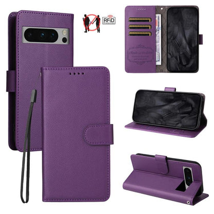 Litchi Texture RFID Blocking 3-Card Wallet Leather Phone Case, For Google Pixel 11 Pro XL, For Google Pixel 11 / Pixel 11 Pro, For Google Pixel 10a, For Google Pixel 9 Pro XL / 10 Pro XL, For Google Pixel 9 / 9 Pro / 10 / 10 Pro, For Google Pixel 9a   ...