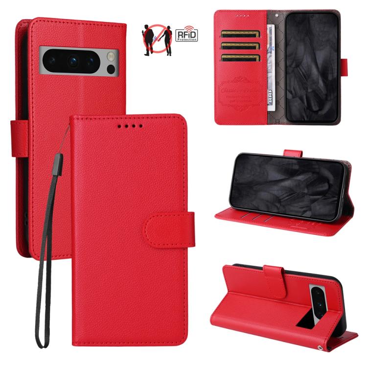 Litchi Texture RFID Blocking 3-Card Wallet Leather Phone Case, For Google Pixel 11 Pro XL, For Google Pixel 11 / Pixel 11 Pro, For Google Pixel 10a, For Google Pixel 9 Pro XL / 10 Pro XL, For Google Pixel 9 / 9 Pro / 10 / 10 Pro, For Google Pixel 9a   ...