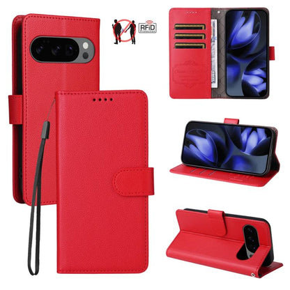 Litchi Texture RFID Blocking 3-Card Wallet Leather Phone Case, For Google Pixel 11 Pro XL, For Google Pixel 11 / Pixel 11 Pro, For Google Pixel 10a, For Google Pixel 9 Pro XL / 10 Pro XL, For Google Pixel 9 / 9 Pro / 10 / 10 Pro, For Google Pixel 9a   ...