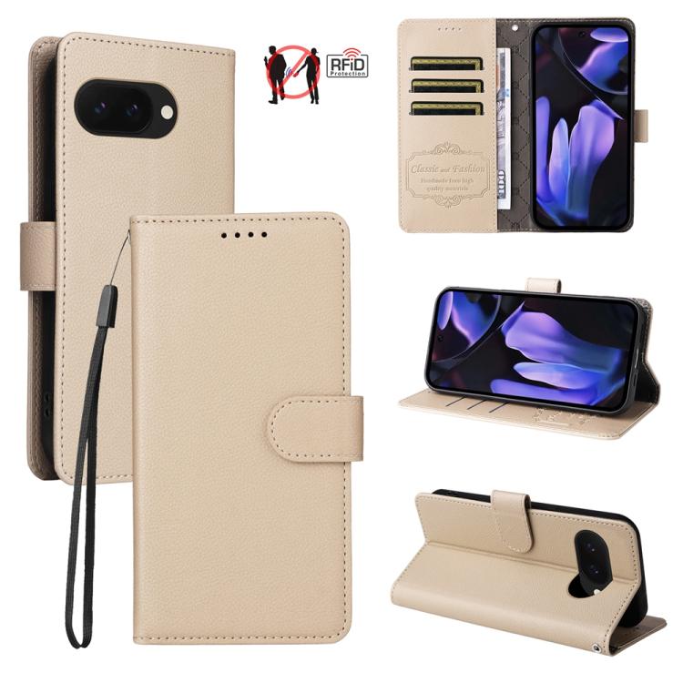 Litchi Texture RFID Blocking 3-Card Wallet Leather Phone Case, For Google Pixel 11 Pro XL, For Google Pixel 11 / Pixel 11 Pro, For Google Pixel 10a, For Google Pixel 9 Pro XL / 10 Pro XL, For Google Pixel 9 / 9 Pro / 10 / 10 Pro, For Google Pixel 9a   ...