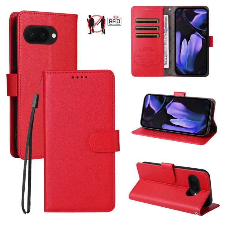 Litchi Texture RFID Blocking 3-Card Wallet Leather Phone Case, For Google Pixel 11 Pro XL, For Google Pixel 11 / Pixel 11 Pro, For Google Pixel 10a, For Google Pixel 9 Pro XL / 10 Pro XL, For Google Pixel 9 / 9 Pro / 10 / 10 Pro, For Google Pixel 9a   ...