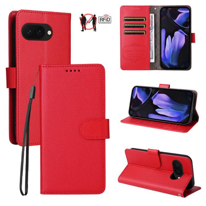 Litchi Texture RFID Blocking 3-Card Wallet Leather Phone Case, For Google Pixel 11 Pro XL, For Google Pixel 11 / Pixel 11 Pro, For Google Pixel 10a, For Google Pixel 9 Pro XL / 10 Pro XL, For Google Pixel 9 / 9 Pro / 10 / 10 Pro, For Google Pixel 9a   ...
