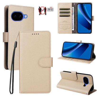 Litchi Texture RFID Blocking 3-Card Wallet Leather Phone Case, For Google Pixel 11 Pro XL, For Google Pixel 11 / Pixel 11 Pro, For Google Pixel 10a, For Google Pixel 9 Pro XL / 10 Pro XL, For Google Pixel 9 / 9 Pro / 10 / 10 Pro, For Google Pixel 9a   ...