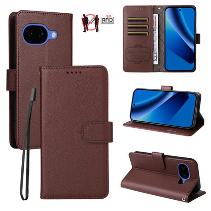 Litchi Texture RFID Blocking 3-Card Wallet Leather Phone Case, For Google Pixel 11 Pro XL, For Google Pixel 11 / Pixel 11 Pro, For Google Pixel 10a, For Google Pixel 9 Pro XL / 10 Pro XL, For Google Pixel 9 / 9 Pro / 10 / 10 Pro, For Google Pixel 9a   ...