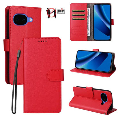 Litchi Texture RFID Blocking 3-Card Wallet Leather Phone Case, For Google Pixel 11 Pro XL, For Google Pixel 11 / Pixel 11 Pro, For Google Pixel 10a, For Google Pixel 9 Pro XL / 10 Pro XL, For Google Pixel 9 / 9 Pro / 10 / 10 Pro, For Google Pixel 9a   ...