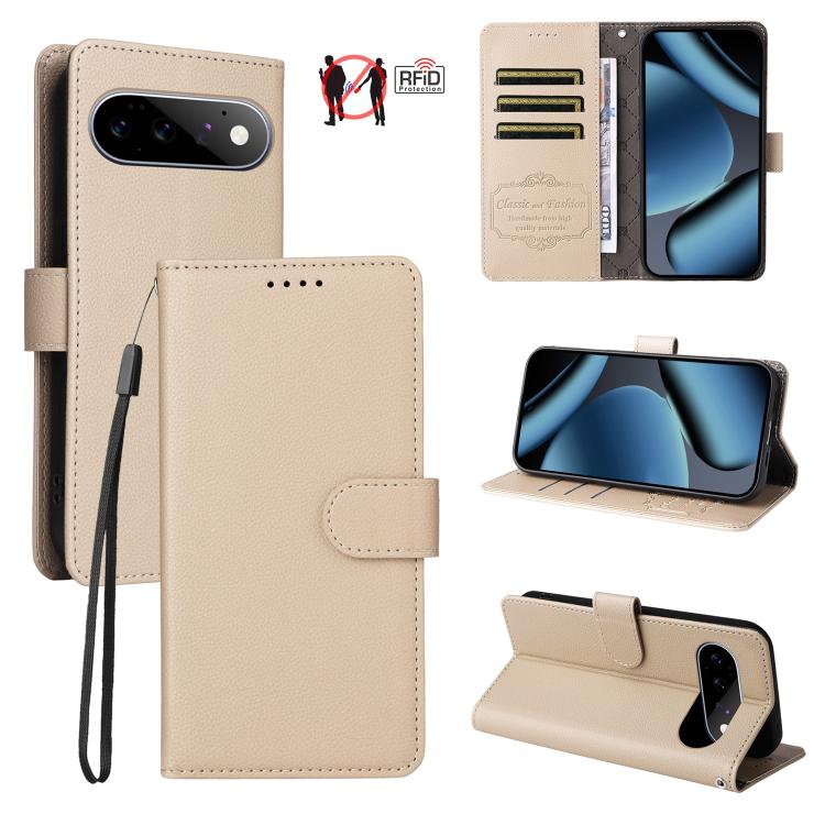 Litchi Texture RFID Blocking 3-Card Wallet Leather Phone Case, For Google Pixel 11 Pro XL, For Google Pixel 11 / Pixel 11 Pro, For Google Pixel 10a, For Google Pixel 9 Pro XL / 10 Pro XL, For Google Pixel 9 / 9 Pro / 10 / 10 Pro, For Google Pixel 9a   ...