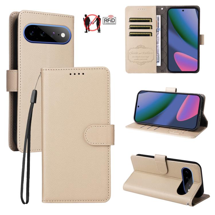 Litchi Texture RFID Blocking 3-Card Wallet Leather Phone Case, For Google Pixel 11 Pro XL, For Google Pixel 11 / Pixel 11 Pro, For Google Pixel 10a, For Google Pixel 9 Pro XL / 10 Pro XL, For Google Pixel 9 / 9 Pro / 10 / 10 Pro, For Google Pixel 9a   ...