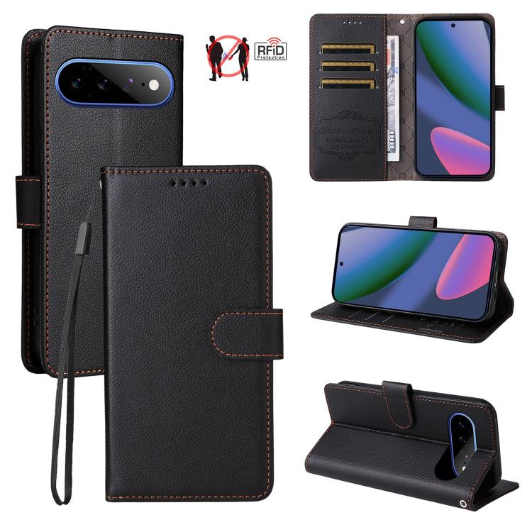 Litchi Texture RFID Blocking 3-Card Wallet Leather Phone Case, For Google Pixel 11 Pro XL, For Google Pixel 11 / Pixel 11 Pro, For Google Pixel 10a, For Google Pixel 9 Pro XL / 10 Pro XL, For Google Pixel 9 / 9 Pro / 10 / 10 Pro, For Google Pixel 9a   ...