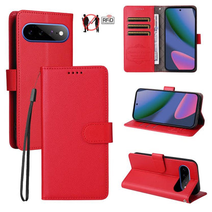 Litchi Texture RFID Blocking 3-Card Wallet Leather Phone Case, For Google Pixel 11 Pro XL, For Google Pixel 11 / Pixel 11 Pro, For Google Pixel 10a, For Google Pixel 9 Pro XL / 10 Pro XL, For Google Pixel 9 / 9 Pro / 10 / 10 Pro, For Google Pixel 9a   ...