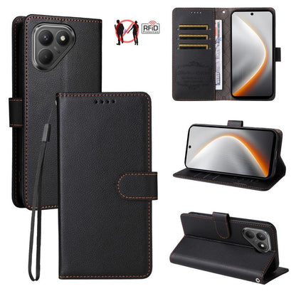 Litchi Texture RFID Blocking 3-Card Wallet Leather Phone Case, For Tecno Spark 40 5G / Spark Go 5G 2025, For Tecno Spark 40C, For Tecno Pova 7 Pro 5G, For Tecno Pova 7 5G, For Tecno Spark 40 Pro+ 4G, For Tecno Spark 40 Pro 4G, For Tecno Spark 40 4G    ...