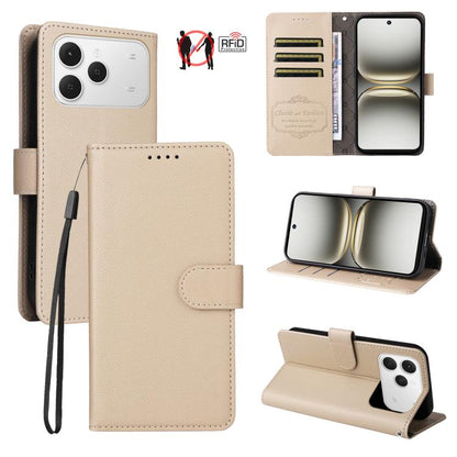 Litchi Texture RFID Blocking 3-Card Wallet Leather Phone Case, For Tecno Spark 40 5G / Spark Go 5G 2025, For Tecno Spark 40C, For Tecno Pova 7 Pro 5G, For Tecno Pova 7 5G, For Tecno Spark 40 Pro+ 4G, For Tecno Spark 40 Pro 4G, For Tecno Spark 40 4G    ...