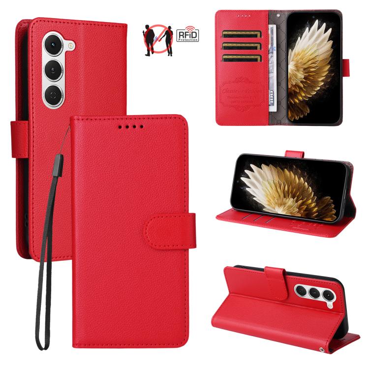 Litchi Texture RFID Blocking 3-Card Wallet Leather Phone Case, For Tecno Spark 40 5G / Spark Go 5G 2025, For Tecno Spark 40C, For Tecno Pova 7 Pro 5G, For Tecno Pova 7 5G, For Tecno Spark 40 Pro+ 4G, For Tecno Spark 40 Pro 4G, For Tecno Spark 40 4G    ...