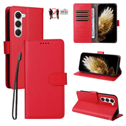 Litchi Texture RFID Blocking 3-Card Wallet Leather Phone Case, For Tecno Spark 40 5G / Spark Go 5G 2025, For Tecno Spark 40C, For Tecno Pova 7 Pro 5G, For Tecno Pova 7 5G, For Tecno Spark 40 Pro+ 4G, For Tecno Spark 40 Pro 4G, For Tecno Spark 40 4G    ...