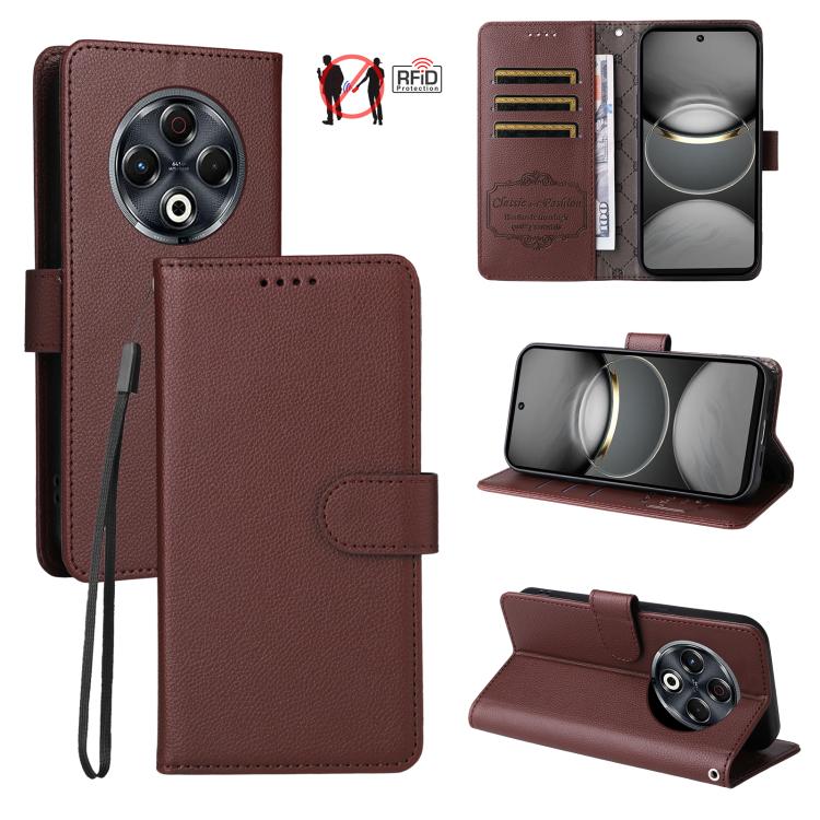 Litchi Texture RFID Blocking 3-Card Wallet Leather Phone Case, For Tecno Spark 40 5G / Spark Go 5G 2025, For Tecno Spark 40C, For Tecno Pova 7 Pro 5G, For Tecno Pova 7 5G, For Tecno Spark 40 Pro+ 4G, For Tecno Spark 40 Pro 4G, For Tecno Spark 40 4G    ...