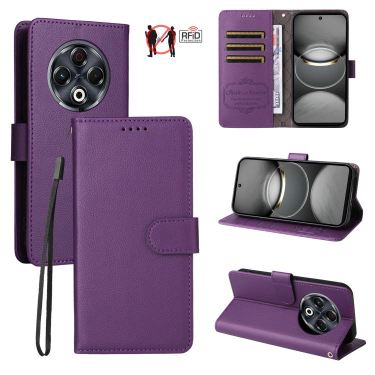 Litchi Texture RFID Blocking 3-Card Wallet Leather Phone Case, For Tecno Spark 40 5G / Spark Go 5G 2025, For Tecno Spark 40C, For Tecno Pova 7 Pro 5G, For Tecno Pova 7 5G, For Tecno Spark 40 Pro+ 4G, For Tecno Spark 40 Pro 4G, For Tecno Spark 40 4G    ...