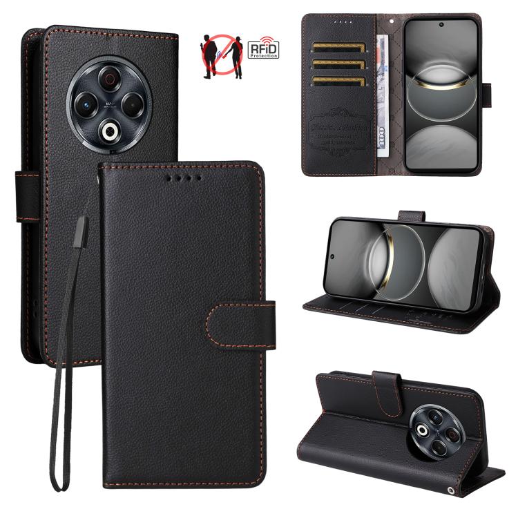 Litchi Texture RFID Blocking 3-Card Wallet Leather Phone Case, For Tecno Spark 40 5G / Spark Go 5G 2025, For Tecno Spark 40C, For Tecno Pova 7 Pro 5G, For Tecno Pova 7 5G, For Tecno Spark 40 Pro+ 4G, For Tecno Spark 40 Pro 4G, For Tecno Spark 40 4G    ...