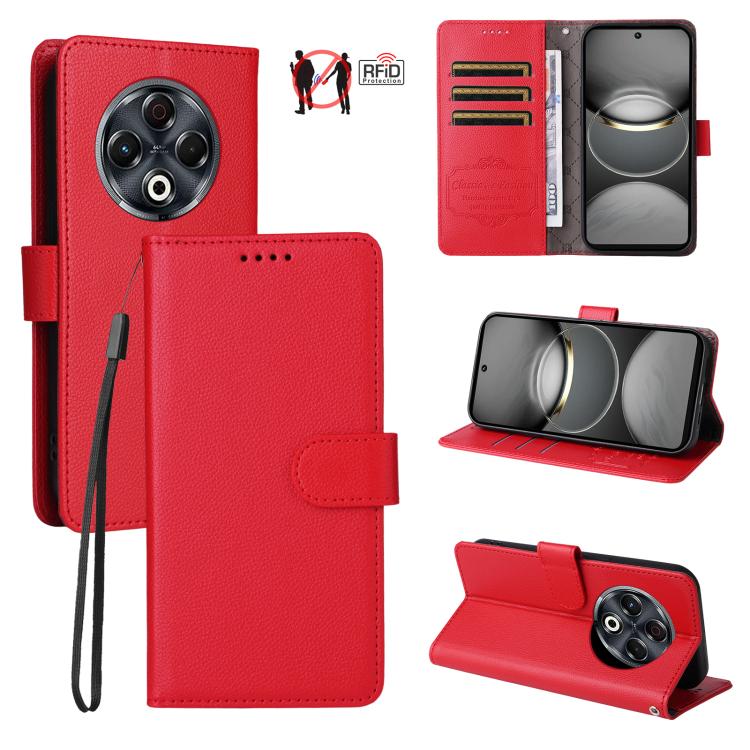 Litchi Texture RFID Blocking 3-Card Wallet Leather Phone Case, For Tecno Spark 40 5G / Spark Go 5G 2025, For Tecno Spark 40C, For Tecno Pova 7 Pro 5G, For Tecno Pova 7 5G, For Tecno Spark 40 Pro+ 4G, For Tecno Spark 40 Pro 4G, For Tecno Spark 40 4G    ...