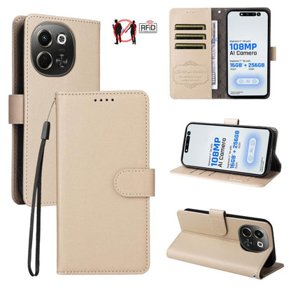 Litchi Texture RFID Blocking 3-Card Wallet Leather Phone Case, For Tecno Spark 40 5G / Spark Go 5G 2025, For Tecno Spark 40C, For Tecno Pova 7 Pro 5G, For Tecno Pova 7 5G, For Tecno Spark 40 Pro+ 4G, For Tecno Spark 40 Pro 4G, For Tecno Spark 40 4G    ...