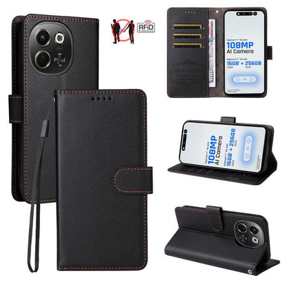 Litchi Texture RFID Blocking 3-Card Wallet Leather Phone Case, For Tecno Spark 40 5G / Spark Go 5G 2025, For Tecno Spark 40C, For Tecno Pova 7 Pro 5G, For Tecno Pova 7 5G, For Tecno Spark 40 Pro+ 4G, For Tecno Spark 40 Pro 4G, For Tecno Spark 40 4G    ...