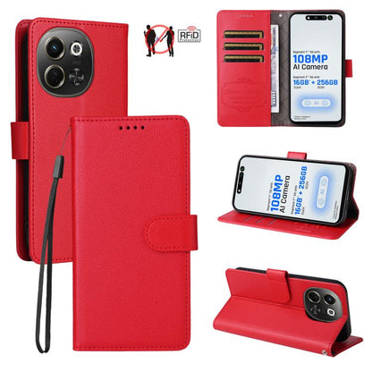 Litchi Texture RFID Blocking 3-Card Wallet Leather Phone Case, For Tecno Spark 40 5G / Spark Go 5G 2025, For Tecno Spark 40C, For Tecno Pova 7 Pro 5G, For Tecno Pova 7 5G, For Tecno Spark 40 Pro+ 4G, For Tecno Spark 40 Pro 4G, For Tecno Spark 40 4G    ...