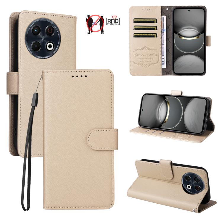 Litchi Texture RFID Blocking 3-Card Wallet Leather Phone Case, For Tecno Spark 40 5G / Spark Go 5G 2025, For Tecno Spark 40C, For Tecno Pova 7 Pro 5G, For Tecno Pova 7 5G, For Tecno Spark 40 Pro+ 4G, For Tecno Spark 40 Pro 4G, For Tecno Spark 40 4G    ...
