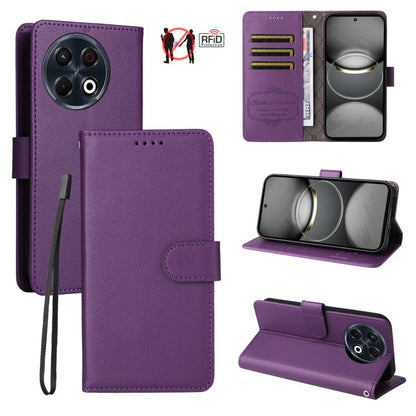 Litchi Texture RFID Blocking 3-Card Wallet Leather Phone Case, For Tecno Spark 40 5G / Spark Go 5G 2025, For Tecno Spark 40C, For Tecno Pova 7 Pro 5G, For Tecno Pova 7 5G, For Tecno Spark 40 Pro+ 4G, For Tecno Spark 40 Pro 4G, For Tecno Spark 40 4G    ...