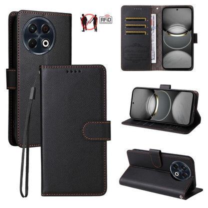 Litchi Texture RFID Blocking 3-Card Wallet Leather Phone Case, For Tecno Spark 40 5G / Spark Go 5G 2025, For Tecno Spark 40C, For Tecno Pova 7 Pro 5G, For Tecno Pova 7 5G, For Tecno Spark 40 Pro+ 4G, For Tecno Spark 40 Pro 4G, For Tecno Spark 40 4G    ...