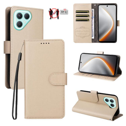 Litchi Texture RFID Blocking 3-Card Wallet Leather Phone Case, For Tecno Spark 40 5G / Spark Go 5G 2025, For Tecno Spark 40C, For Tecno Pova 7 Pro 5G, For Tecno Pova 7 5G, For Tecno Spark 40 Pro+ 4G, For Tecno Spark 40 Pro 4G, For Tecno Spark 40 4G    ...