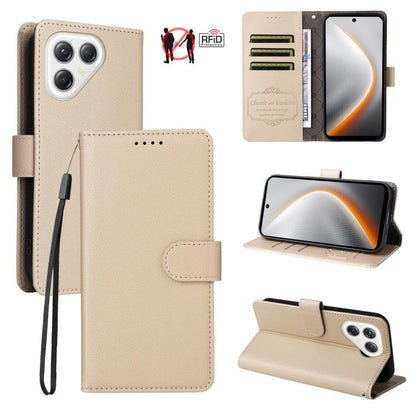 Litchi Texture RFID Blocking 3-Card Wallet Leather Phone Case, For Tecno Spark 40 5G / Spark Go 5G 2025, For Tecno Spark 40C, For Tecno Pova 7 Pro 5G, For Tecno Pova 7 5G, For Tecno Spark 40 Pro+ 4G, For Tecno Spark 40 Pro 4G, For Tecno Spark 40 4G    ...