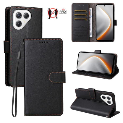 Litchi Texture RFID Blocking 3-Card Wallet Leather Phone Case, For Tecno Spark 40 5G / Spark Go 5G 2025, For Tecno Spark 40C, For Tecno Pova 7 Pro 5G, For Tecno Pova 7 5G, For Tecno Spark 40 Pro+ 4G, For Tecno Spark 40 Pro 4G, For Tecno Spark 40 4G    ...