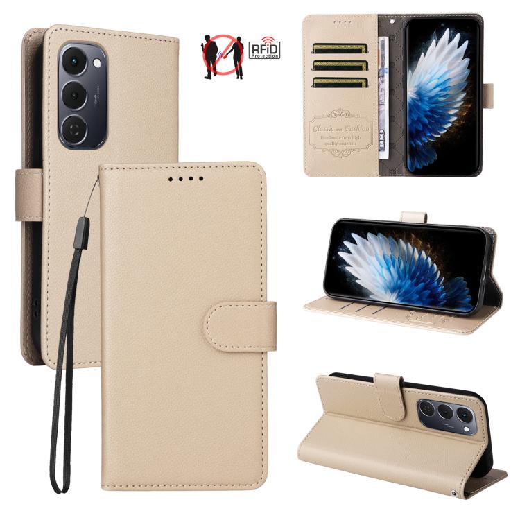 Litchi Texture RFID Blocking 3-Card Wallet Leather Phone Case, For Tecno Spark 40 5G / Spark Go 5G 2025, For Tecno Spark 40C, For Tecno Pova 7 Pro 5G, For Tecno Pova 7 5G, For Tecno Spark 40 Pro+ 4G, For Tecno Spark 40 Pro 4G, For Tecno Spark 40 4G    ...