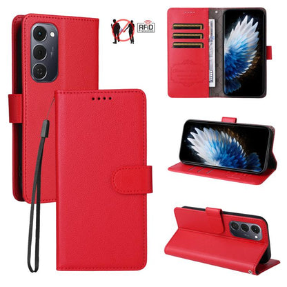 Litchi Texture RFID Blocking 3-Card Wallet Leather Phone Case, For Tecno Spark 40 5G / Spark Go 5G 2025, For Tecno Spark 40C, For Tecno Pova 7 Pro 5G, For Tecno Pova 7 5G, For Tecno Spark 40 Pro+ 4G, For Tecno Spark 40 Pro 4G, For Tecno Spark 40 4G    ...