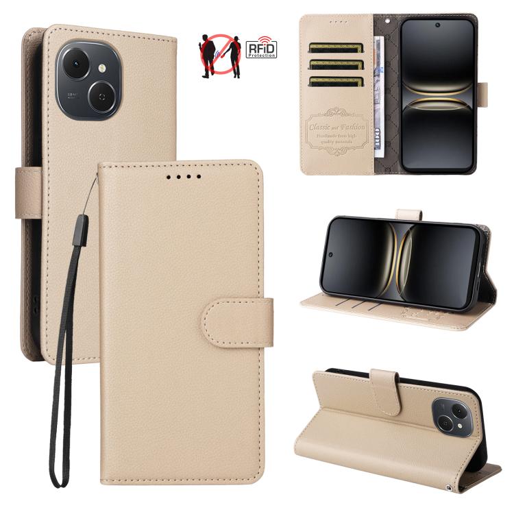 Litchi Texture RFID Blocking 3-Card Wallet Leather Phone Case, For Tecno Spark 40 5G / Spark Go 5G 2025, For Tecno Spark 40C, For Tecno Pova 7 Pro 5G, For Tecno Pova 7 5G, For Tecno Spark 40 Pro+ 4G, For Tecno Spark 40 Pro 4G, For Tecno Spark 40 4G    ...