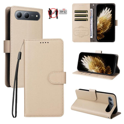 Litchi Texture RFID Blocking 3-Card Wallet Leather Phone Case, For Tecno Spark 40 5G / Spark Go 5G 2025, For Tecno Spark 40C, For Tecno Pova 7 Pro 5G, For Tecno Pova 7 5G, For Tecno Spark 40 Pro+ 4G, For Tecno Spark 40 Pro 4G, For Tecno Spark 40 4G    ...