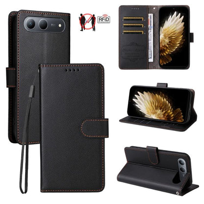 Litchi Texture RFID Blocking 3-Card Wallet Leather Phone Case, For Tecno Spark 40 5G / Spark Go 5G 2025, For Tecno Spark 40C, For Tecno Pova 7 Pro 5G, For Tecno Pova 7 5G, For Tecno Spark 40 Pro+ 4G, For Tecno Spark 40 Pro 4G, For Tecno Spark 40 4G    ...