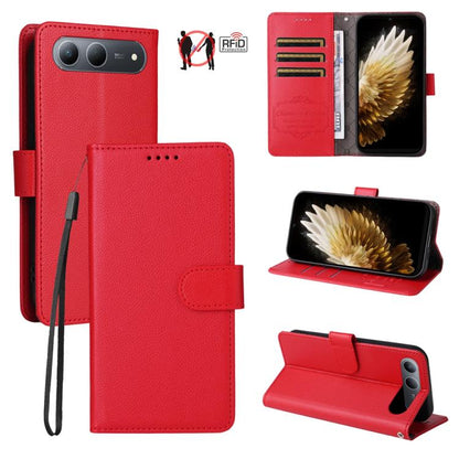 Litchi Texture RFID Blocking 3-Card Wallet Leather Phone Case, For Tecno Spark 40 5G / Spark Go 5G 2025, For Tecno Spark 40C, For Tecno Pova 7 Pro 5G, For Tecno Pova 7 5G, For Tecno Spark 40 Pro+ 4G, For Tecno Spark 40 Pro 4G, For Tecno Spark 40 4G    ...