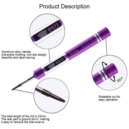 BEST BST-6666 Aluminum Alloy Screwdriver, Phillips 1.5, Pentalobe 0.8, Tri-wing 0.6, Hollow Cross Tip 2.5, 7 in 1 Set