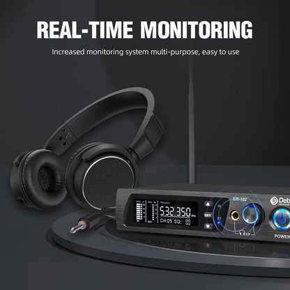 DEBRA ER-102 Professional Stage Wireless Audio Return Monitoring System with One Receiver