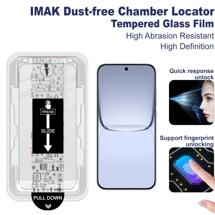 imak Dust-free Chamber Locator H Series Tempered Glass Film, For Realme Neo8 5G, For Realme Neo7 Turbo, For Realme GT 7 5G Global, For Realme C75 5G / P3 Lite 5G, For Realme P3 5G / Neo7x, For Realme Neo7 SE, For Realme Neo7