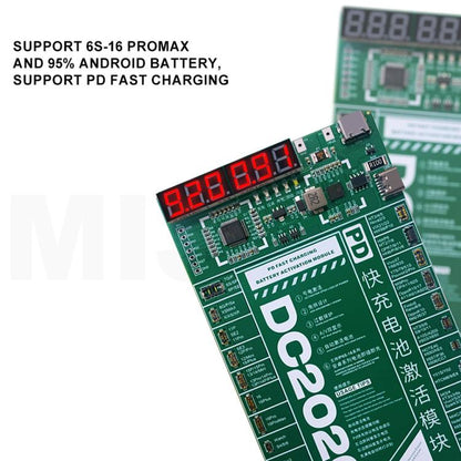 Mijing DC2026 PD Fast Charging Battery Activation Module for iPhone 6S-16 Pro Max & Most Android Phones, Mijing DC2026