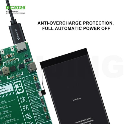 Mijing DC2026 PD Fast Charging Battery Activation Module for iPhone 6S-16 Pro Max & Most Android Phones, Mijing DC2026
