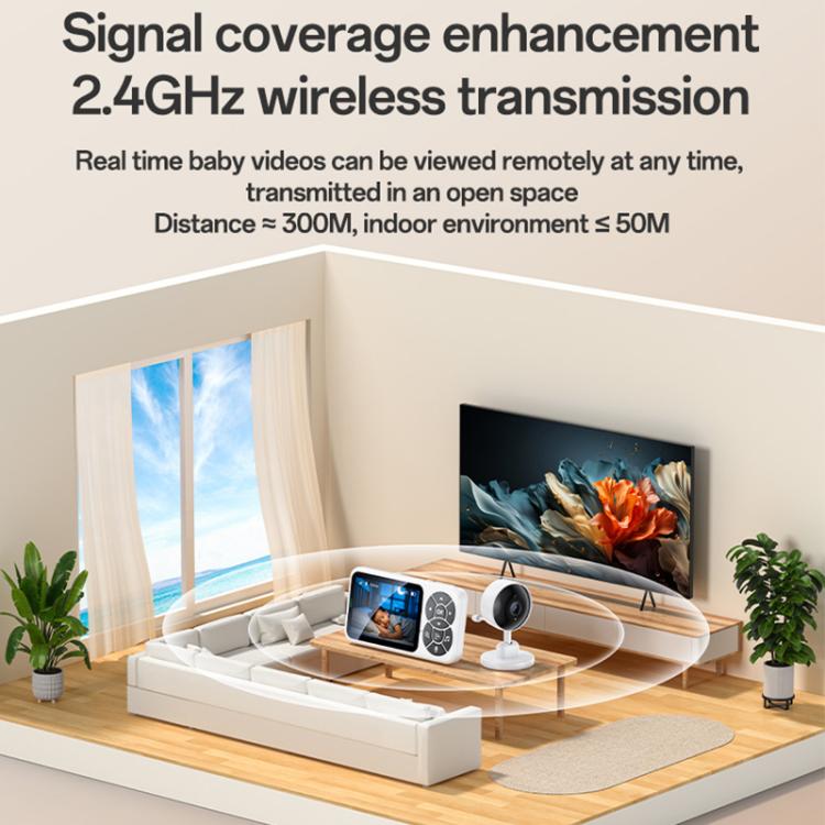 Yesido KM26 3.5 inch TFT screen 2.4G Baby Monitor Care Camera, Plug: UK Plug, KM26