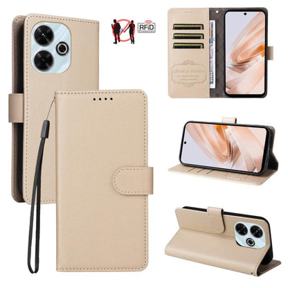 Litchi Texture RFID Blocking 3-Card Wallet Leather Phone Case, For Redmi K80 / Poco F7 Pro, For Redmi 14C 4G / 5G / 14R / Poco M7, For Redmi Note 14 4G Global 164.84mm, For Redmi Note 14 Pro 5G / 14 Pro+ 5G, For Redmi Turbo 4 5G / Poco X7 Pro 5G       ...