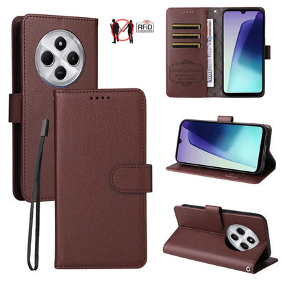 Litchi Texture RFID Blocking 3-Card Wallet Leather Phone Case, For Redmi K80 / Poco F7 Pro, For Redmi 14C 4G / 5G / 14R / Poco M7, For Redmi Note 14 4G Global 164.84mm, For Redmi Note 14 Pro 5G / 14 Pro+ 5G, For Redmi Turbo 4 5G / Poco X7 Pro 5G       ...