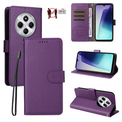 Litchi Texture RFID Blocking 3-Card Wallet Leather Phone Case, For Redmi K80 / Poco F7 Pro, For Redmi 14C 4G / 5G / 14R / Poco M7, For Redmi Note 14 4G Global 164.84mm, For Redmi Note 14 Pro 5G / 14 Pro+ 5G, For Redmi Turbo 4 5G / Poco X7 Pro 5G       ...