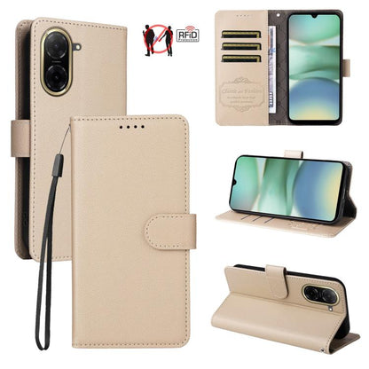 Litchi Texture RFID Blocking 3-Card Wallet Leather Phone Case, For Redmi 15a 5G, For Redmi Turbo 5 Max 5G / Poco X8 Pro Max 5G, For Redmi Turbo 5 5G / Poco X8 Pro 5G, For Redmi Note 15 Pro+ 5G Global 163.3mm, For Redmi Note 15 4G / 5G Global 164mm     ...